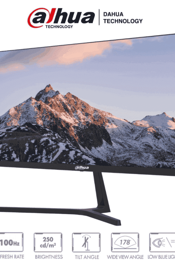 DAHUA DHI-LM27-B200S Monitor de 27 Pulgadas/ Full HD/ Especial para Videovigilancia/ Ideal para trabajo 24/7/ Marco Ultra Delgado/ Angulo de 178 Grados de Visualización/ Entrada HDMI&VGA/ VESA/ Bajo consumo de energía