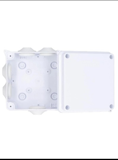 SAXXON PB100 - Caja de conexiones con 7 entradas / PVC libre de halógenos / Compatible con cámaras Bullet / Domo / Dimensiones 100 x 100 x 70 mm (Ancho x Alto x Fondo) / IP55