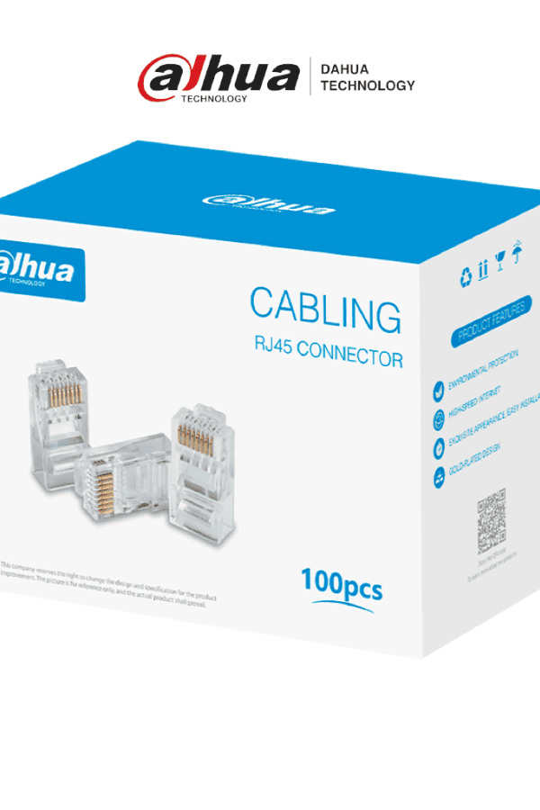 DAHUA DH-PFM976-531 - Caja con 100 Plugs RJ45 Cat5e/ Chapado de Oro de 15 U