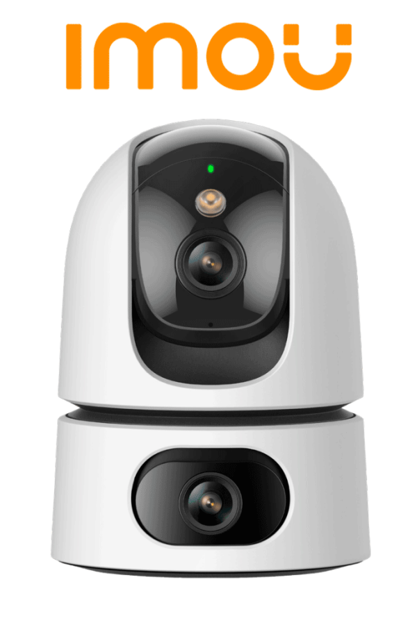 IMOU Ranger Dual (IPC-S2XN-6M0WED) - Cámara IP WiFi Dual de 6MP tiene un lente fijo y un lente PT de 3MP cada uno, visión nocturna de 15m, audio bidireccional con micrófono y altavoz integrados, e IA