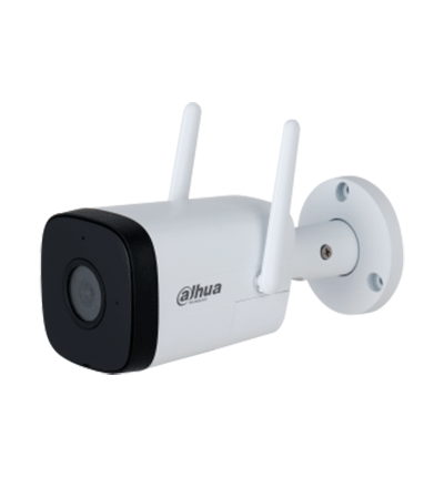 DAHUA IPC-HFW1230DT-STW - Cámara IP Bullet Wifi de 2 Megapixeles/ Lente de 2.8 mm/ 100 Grados de Apertura/ IR de 30 Metros/ H.265/ Microfono y Altavoz Integrados/ Ranura MicroSD/ IP67/ Detección de Movimiento