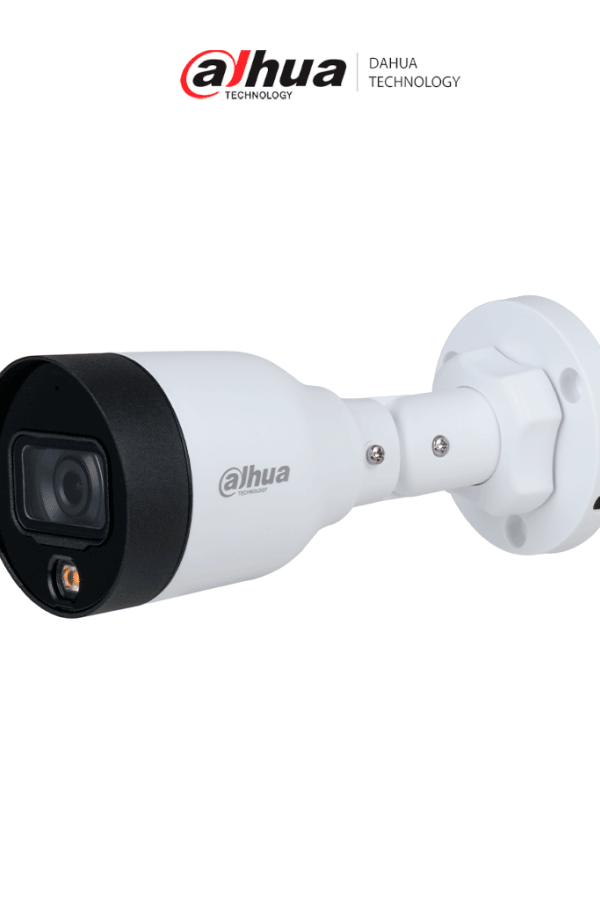 DAHUA DH-IPC-HFW1239S1-A-LED-S6 - Camara IP Bullet 2 MP/ Full Color/ 2.8 mm/ 102° de apertura/ micrófono integrado/ H.265+/ luz visible de 15 m/ IP67/ PoE /DWDR 