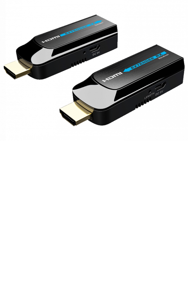 SAXXON LKV372S- Kit mini extensor HDMI/ Cable UTP recomendado CAT 6/ 6A/ 1080p / 50 Metros / Alimentacion MICRO USB / Compatible con HDCP 1.4 / PLUG & PLAY