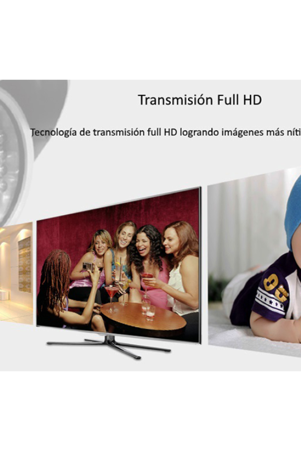 SAXXON LKV372PRO- Kit extensor de video HDMI/ Resolucion 1080p/ CAT 6/ 6A Cobre / Hasta 50 metros/ Loop HDMI en transmisor/ Transmisor IR/ Plug and play