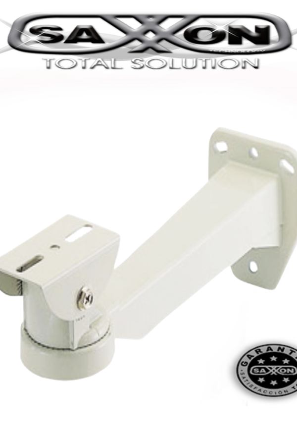 SAXXON BRK06B - Soporte metalico de 9 pulgadas para gabinete en exterior / Color blanco