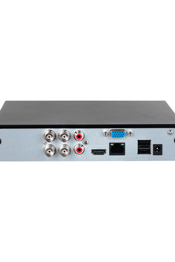 DAHUA KITXVR1B04-I+4B1A21 -Kit de 4 Canales de 2 Megapíxeles DVR Cooper-I WizSense con IA, compresión H.265+, 4 cámaras B1A21 1080p, 4 canales + 1 IP o hasta 5 IP, SMD Plus, búsqueda de humanos y vehículos, incluye accesorios