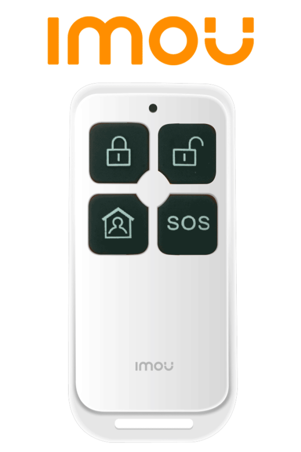 IMOU REMOTE CONTROL (DHI-ARA23-SW) - Control Remoto Inalámbrico práctico y eficiente, permitiendo armar, desarmar y activar el modo de pánico y modo hogar en un click.