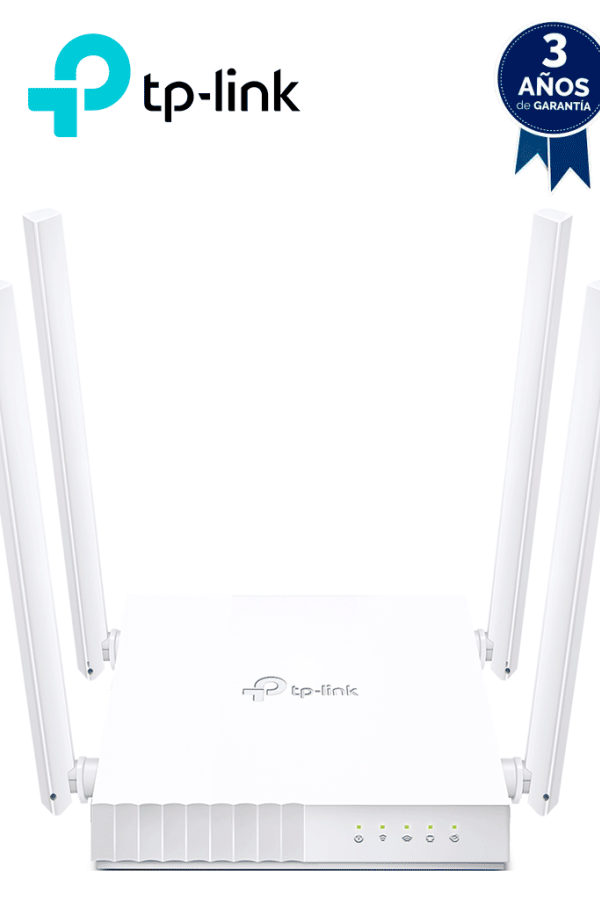 TP-LINK Archer C24 - Ruteador WiFi AC 750Mbps con 1 puerto WAN RJ45 Fast Ethernet, 4 puertos LAN RJ45 Fast Ethernet, 4 antenas fijas y modos de funcionamiento como enrutador, punto de acceso y extensor de red.
