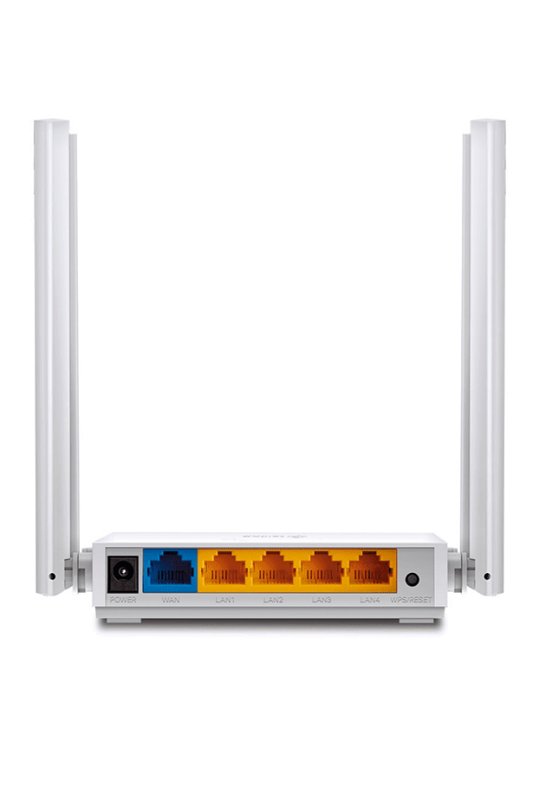 TP-LINK Archer C24 - Ruteador WiFi AC 750Mbps con 1 puerto WAN RJ45 Fast Ethernet, 4 puertos LAN RJ45 Fast Ethernet, 4 antenas fijas y modos de funcionamiento como enrutador, punto de acceso y extensor de red.