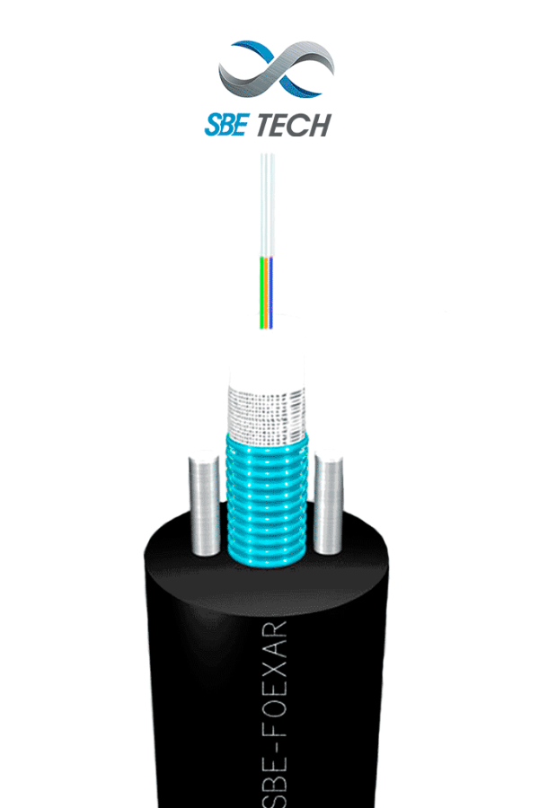 SBETECH SBE-FOEXAR6MM50M4 - fibra óptica multimodo con armadura metálica 50/125 de 6 hilos OM4 10G (múltiplo de venta de 100 mts)