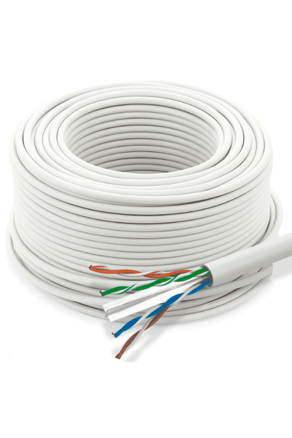 DAHUA PFM920I-6UN-C-100 - Bobina de 100 Mts de Cable UTP Cat6/ 100% Cobre/ Color Blanco/ Cubierta Retardante de Flama con Certificación CE CPR Eca/ Ideal para Video y Redes/
