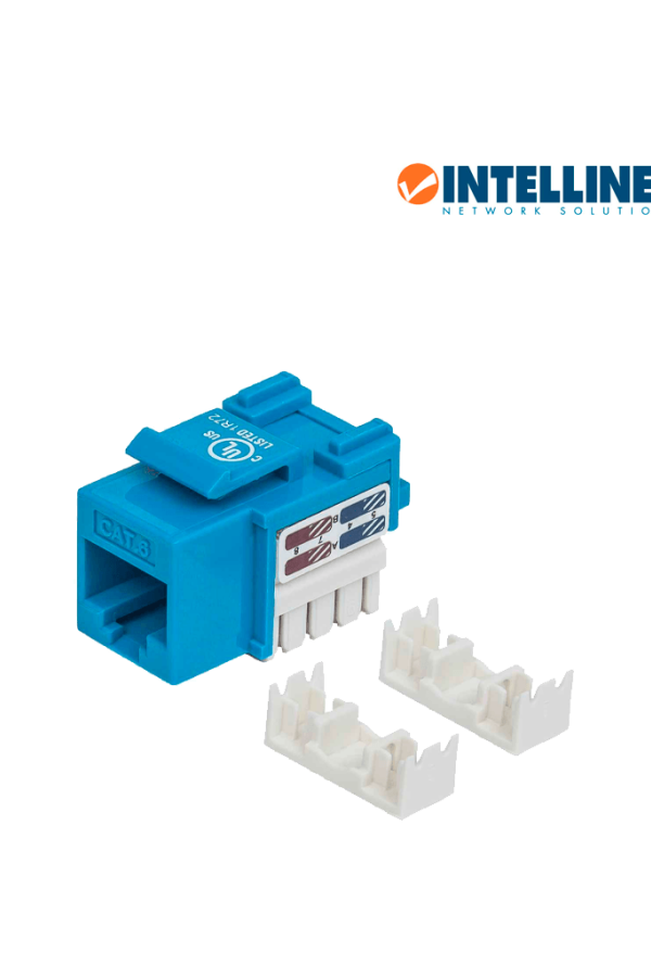 INTELLINET 210737 - Jack RJ45 CAT6 Keystone / de impacto 110 / color azul