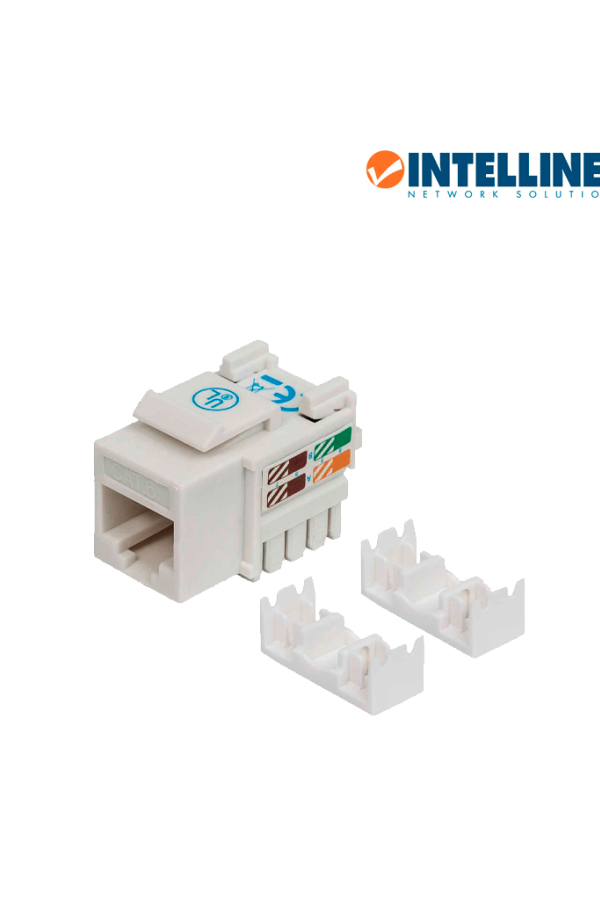 INTELLINET 210591 - Jack RJ45 CAT6 Keystone / de impacto 110 / color blanco