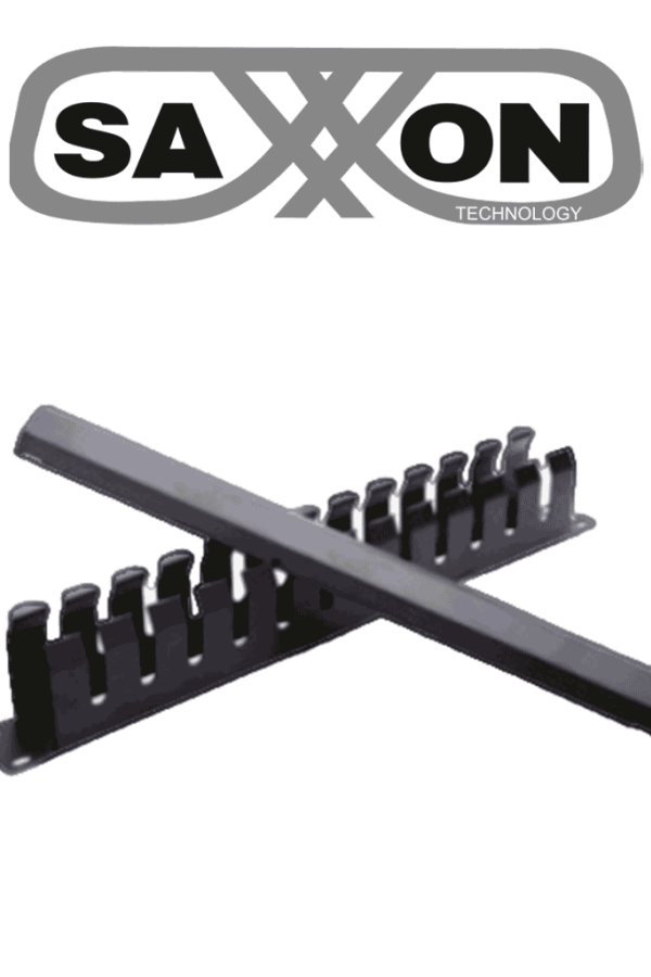 SAXXON SXORGNET24P - Organizador de cables horizontal con tapa para rack de19