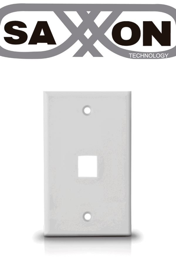 SAXXON A1751A - Placa de pared / Vertical / 1 Puerto tipo keystone / Color blanco