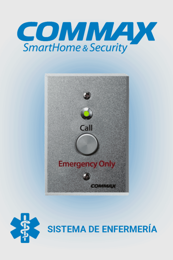 COMMAX ES400 - Botón de emergencia para sistema de llamado de enfermería / Compatible con JNS4CS / Instalación en sanitario y lavabo