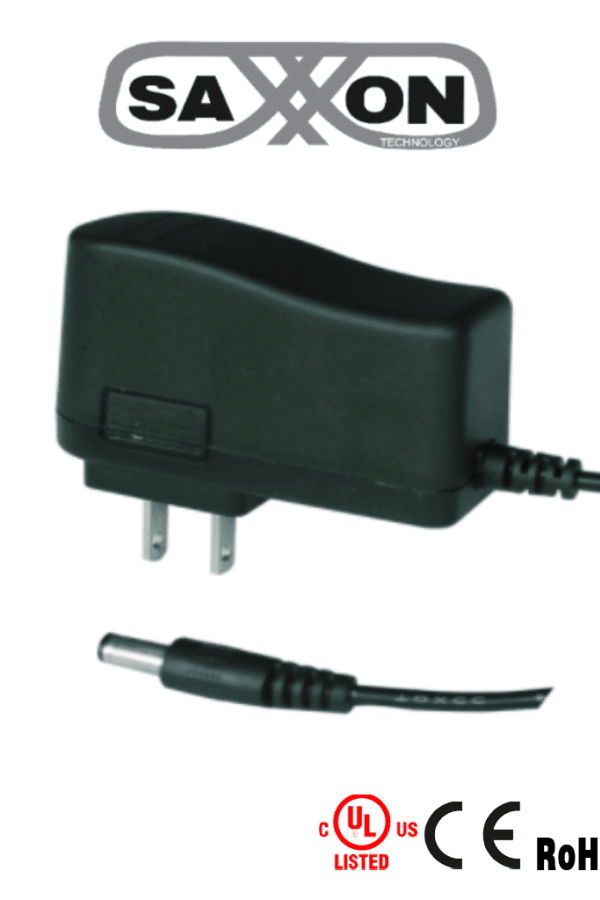 SAXXON PSU0502E - Fuente de Poder Regulada de 5 Vcc 2 Amperes/ Para Usos Multiples/ Acceso, Asistencia, CCTV, Etc./