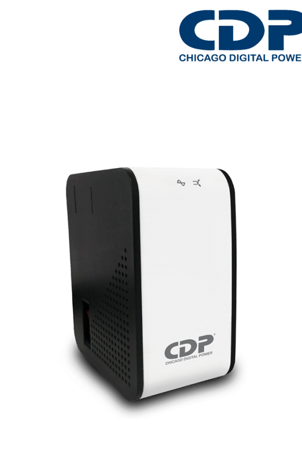 CDP R2C-AVR1008 - Regulador de 1KVA / 500W con 8 terminales de salida: 4 con protección de sobretensión y 4 con protección AVR, incluyendo protección de línea datos