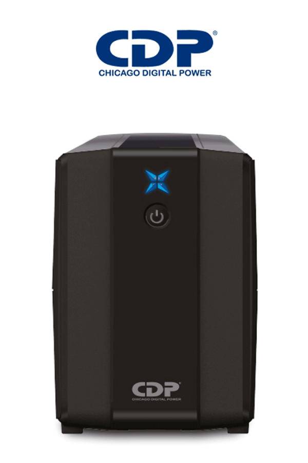 CDP R-UPR1008 - UPS Interactivo de 1000 VA y 500W, con 8 terminales de salida: 4 con respaldo y 4 con supresión de picos.