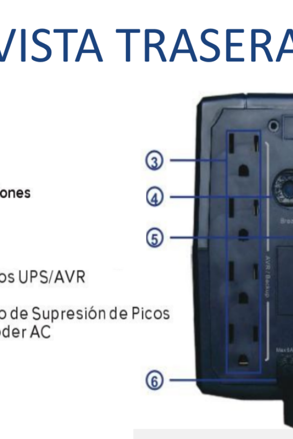 CDP R-UPR1008 - UPS Interactivo de 1000 VA y 500W, con 8 terminales de salida: 4 con respaldo y 4 con supresión de picos.